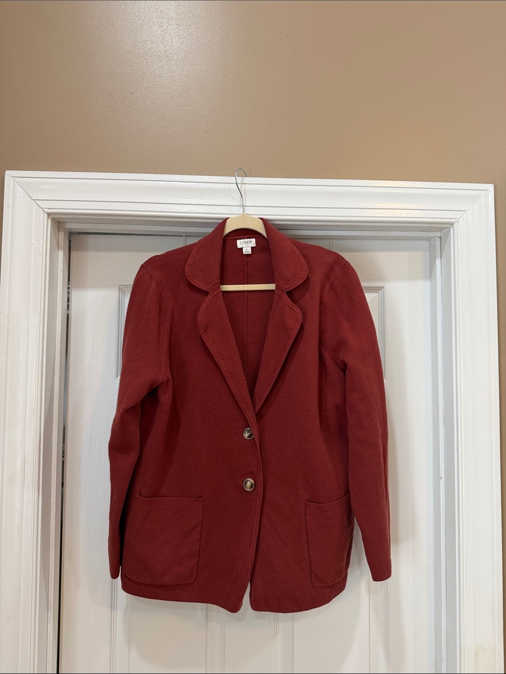 J. Crew Women's Brick Red Knit Blazer